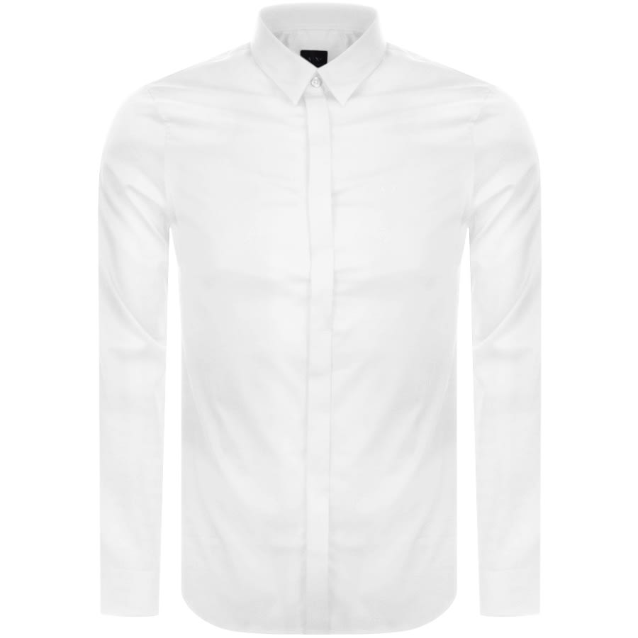 Alternative Image for ProductArmani Exchange Slim Fit Long Sleeved Shirt White1